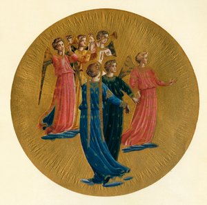 聖母の戴冠式、15世紀、c1909からの詳細 作： Fra Angelico
