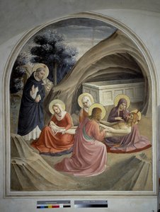 キリストの嘆き。フレスコバイグイドディピエトロ 作： Fra Angelico