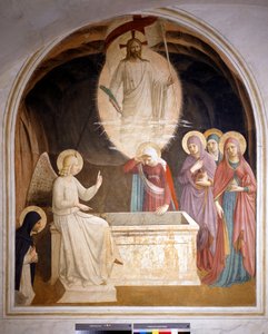 「キリストは復活し、墓の聖女たち」復活と聖女たち 作： Fra Angelico