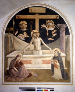 キリストは彼の墓からよみがえります。 1438-1445。フレスコバイグイドディピエトロ 作： Fra Angelico
