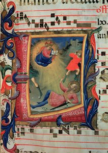 Ms 558 f.21v歴史的に描かれた初期の聖パウロの回心、1430年代初頭のミサイルの詳細 作： Fra Angelico