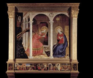 「受胎告知-パラ・デ・コルトーネ 作： Fra Angelico