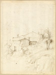 岩の丘の斜面にある修道院 作： Fra Bartolommeo