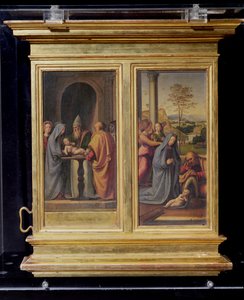 神殿とキリスト降誕でのプレゼンテーション、1497年頃（パネル上のテンペラ） 作： Fra Bartolommeo