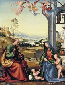 洗礼者ヨハネとの聖家族 作： Fra Bartolommeo