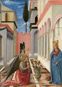 受胎告知、c。 14451450。 作： Fra Carnevale