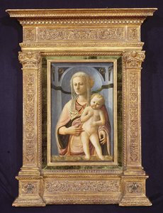 マドンナと子供、1435年頃（パネル上のテンペラ） 作： Fra Filippo Lippi