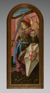 トリプティクのパネル: 大天使ミカエル 作： Fra Filippo Lippi