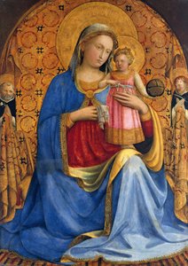 マドンナとチャイルドオブセインツドミニクとピーターマーティールマドンナデルウミリタ1433年 作： Fra Giovanni Angelico da Fiesole