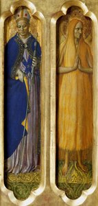 トゥールーズの聖女ルイとエジプトの聖女マリア（ペルージャの祭壇画より） 1437年頃 作： Fra Giovanni Angelico da Fiesole