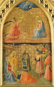受胎告知」と「マギの崇拝」 1433年から1434年頃 作： Fra Giovanni Angelico da Fiesole