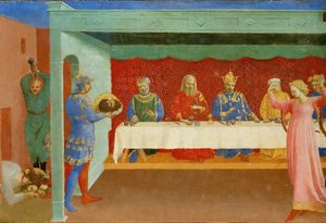 ヘロデの饗宴と洗礼者聖ヨハネの斬首、1430年頃 作： Fra Giovanni Angelico da Fiesole