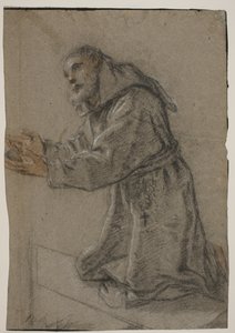 両手を広げて跪く修道士 作： Fra Semplice da Verona
