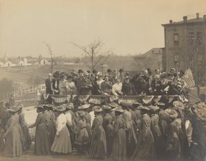 1906 年、タスキーギ研究所の創立 25 周年記念の写真。 作： Frances Benjamin Johnston