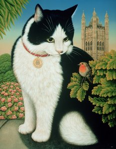 ハンフリー、ダウニングストリートキャット、1995（パネルに油とテンペラ）