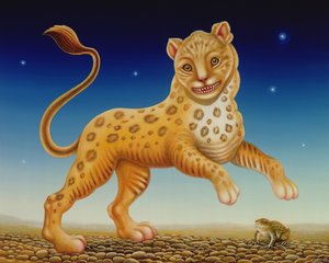 パンサー、2004（パネルにオイルとテンペラ） 作： Frances Broomfield