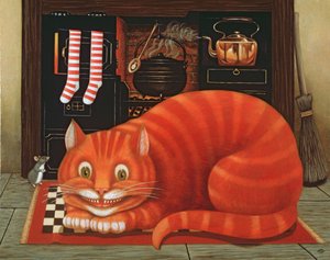 チェシャ猫、1993（パネルに油とテンペラ） 作： Frances Broomfield