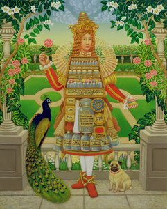 Perfumers Garden、1998年（パネルにオイルとテンペラ） 作： Frances Broomfield