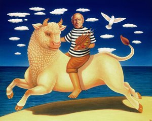 ヨ・ピカソ、2003（パネルにオイルとテンペラ） 作： Frances Broomfield