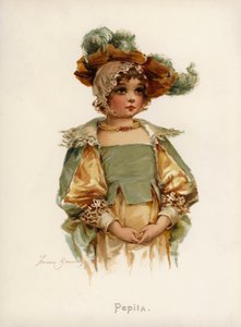 女の子。ペピータ（カラーリトグラフ 作： Frances Brundage
