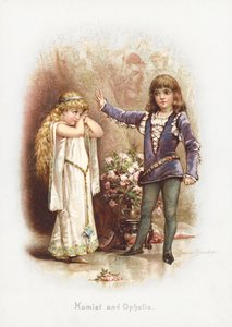 ハムレットとオフィーリア（クロモリト 作： Frances Brundage