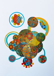 White on Rice #1, 2022 (水彩紙にアクリル) 作： Frances Ferdinands