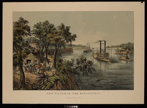 ミシシッピ川の減水 ロバート・E・リー 作： Frances Flora Bond (c.1812 76) (after) Palmer
