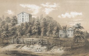 リッチモンド神学校、ニューヨーク州スタテンアイランド、1847-48。 作： Frances Flora Bond Palmer