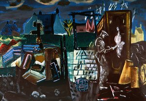 離れ家、1935年頃（キャンバスに油彩） 作： Frances Hodgkins