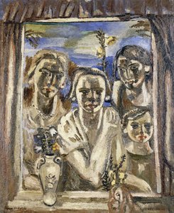 家族、c.1926-1930（キャンバスに油彩） 作： Frances Hodgkins
