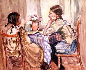 食事（紙に水彩） 作： Frances Hodgkins