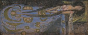 眠れる王女》1896年頃（パステル、水彩、紙） 作： Frances Macdonald