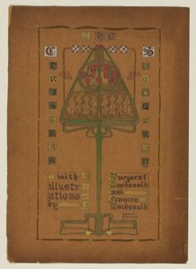 「クリスマス・ストーリー」のタイトル・ページ、1895-96 作： Frances Macdonald