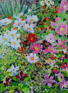 Summer Profusion, 2022（キャンバスにアクリル絵具） 作： フランシス・ナッグス