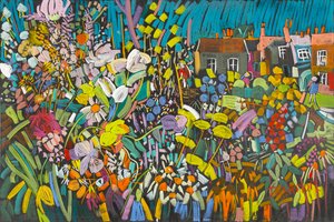 割当農園、2009年（ボード上のパステル） 作： Frances Treanor