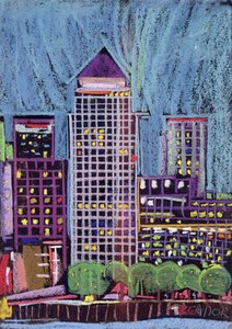 ロンドンドックランズのカナリーワーフ 作： Frances Treanor