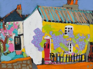 リトルロイヤルヒル、2010年（船上に油とアクリル） 作： Frances Treanor