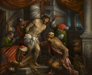 キリストの鞭打ち、1580～1585年頃（キャンバスに油彩） 作： Francesco Bassano