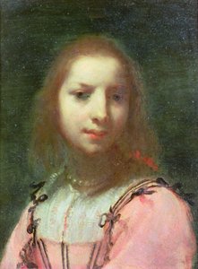 若い女性の肖像」1640年頃（銅に油彩