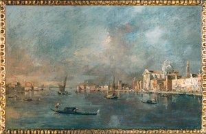 Vue de la Giudecca avec les Zattere - ジュデッカ運河とザッテレ運河の眺め。 作： フランチェスコ・グアルディ（サークル）