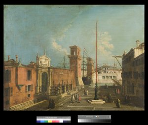 カンポとポルタアルセナーレの眺め、1742年〜50年 作： Francesco Albotto