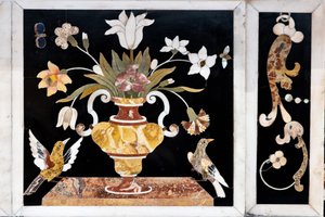 壮大な大理石の幕屋が上にある、2 つのテーブルを備えた主祭壇、詳細 作： Francesco Antonio Corbarelli
