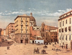 ナポリのポルタ カプアーナにあるサン フランチェスコ広場 作： Francesco Aversano