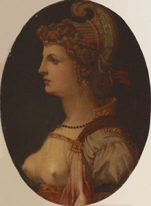 女性の理想のポートレート ヴィットリア・コロンナのポートレート。 作： Francesco Bacchiacca