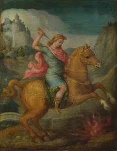 マーカス・クルティウス、1525年頃 作： Francesco Ubertini Bacchiacca