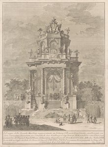 1782年の中国のためのSeconda Macchina：夜の田園祭、1782. 作： Francesco Barbazza
