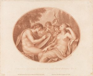 Genius beschreibt Schönheit, und Amor diktiert ihm 作： フランチェスコ・バルトロッツィ