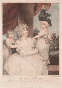 ハリントン伯爵夫人ジェーンとその子供たち 作： Francesco Bartolozzi