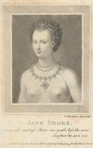 ジェーン・ショア: 優しい愛人ショアに優しいキスを 1 回与えるほど、シェークスピア...、1790 年 2 月 1 日. 作： Francesco Bartolozzi