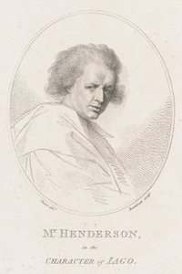 ジョン・ヘンダーソン、イアーゴ・シェイクスピアのオセロの登場人物、1786年。 作： Francesco Bartolozzi